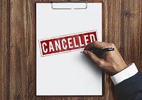 Delayed Banned Cancelled Denied Stamp Label Mark Concept