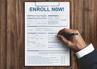 Enroll Now Registration Membership Concept