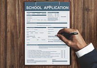 School Application Form Academic Concept