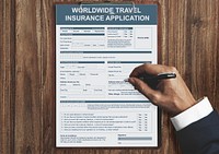Worldwide Travel Insurance Application Form Concept
