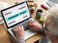 Pension Plan Investment Retirement Diagram Concept