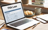 FHA Loan Finance Mortgage Form Application Concept