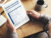 Crime Insurance Form Information Concept