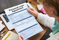 Personal Loan Agreement Form Concept
