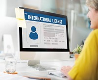 International Driver's License Card Identification Data Information Concept