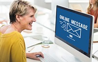 Online Message Global Communications Connection Concept