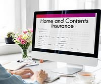 Home and Contents Insurance Form Document Concept