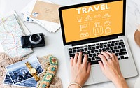 Travel Navigation Journey Vacation Trip Laptop Concept
