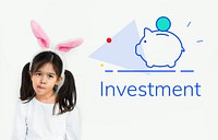 Piggy Bank Money Savings Future Investment Word Graphic