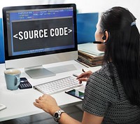 Source Code Data Coding Computere Concept