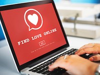 Find Love Online Valentines Romance Love Heart Dating Concept