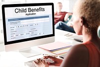 Child Benefits Application Form Concept