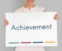 Achievement success development word concept