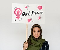 Middle eastern girl with equality women rights