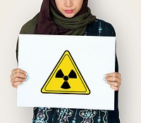 Radioactive risk hazard safety caution sign