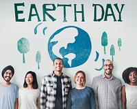 Earth Day Globe Holiday Celebration Concept