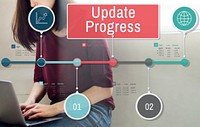 Update Progress Data Information Networking Tracking Concept