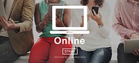 Online Network Sharing Social Media Website Concept