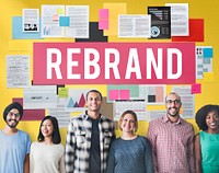 Rebrand Change Corporate Identity Marketing Concept