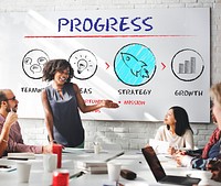 Progress Business Plan Growth Strategy Concept