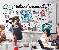 Online Community Networking Connection Concept