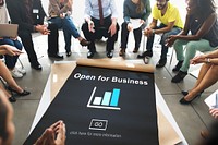 Open for Business Partnership Industry Concept