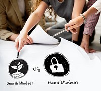 Mindset Opposite Positivity Negativity Thinking Concept