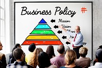 Business Policy Action Pyramid Concept
