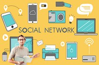 Social Network Icons Graphics Concept
