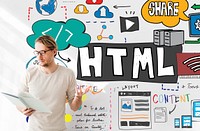 HTML Share Content Coding Network Concept