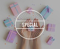 Special For You Gift Celebration Word Graphic