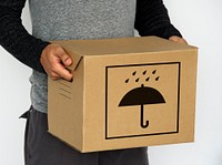 Keep Dry Umbrella Package Caution Care Graphic