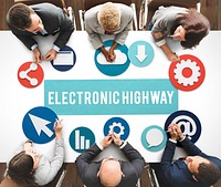 Electronic Highway Internet Information Online Concept