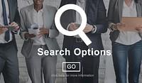 Search Options Internet Selection Homepage Concept