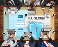 File Security Data Details Facts Information Media Concept