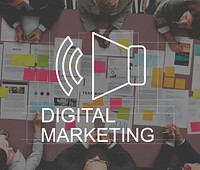 Business Digital Marketing Speakers Symbol Concept