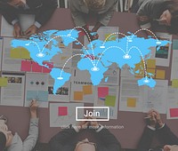 Worldwide Marketing Connection Logistics Business Concept