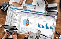 Spreadsheet Document Financal Report Concept