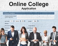 Online Collage Application Document Form Concept