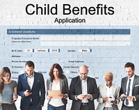 Child Benefits Application Form Concept