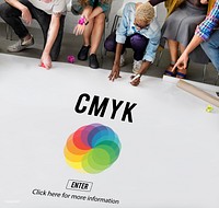 CMYK Color Emblem Symbol Concept