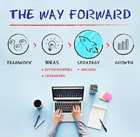 The Way Forward Business Plan Growth Strategy Concept