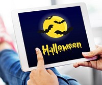 Halloween Bat Pumpkin Lantern Scary Graphic Concept