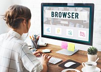 Browser Online Communication Connection Concept