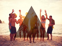 Summer Togetherness Friendship Triangle Copy Space Concept