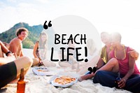 Summer Beach Life Friendship Holiday Vacation Concept