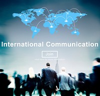 Internationa Communication Worldwide Sharing Concept