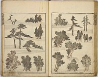 Random sketches by Hokusai volumes 1 to 11. Original public domain image from the MET museum.