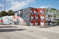                         Colorful wall art in Miami, Florida's Little Haiti, long a neighborhood populated by many Haitian exiles, which in the early 21st Century became home to other Caribbean immigrants and Hispanics from elsewhere in Central and South America                        