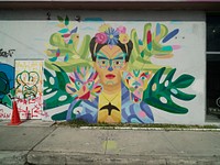                         Colorful mural in the Wynwood neighborhood of Miami, Florida, which Wikipedia calls "one of the city's most happening districts"                        